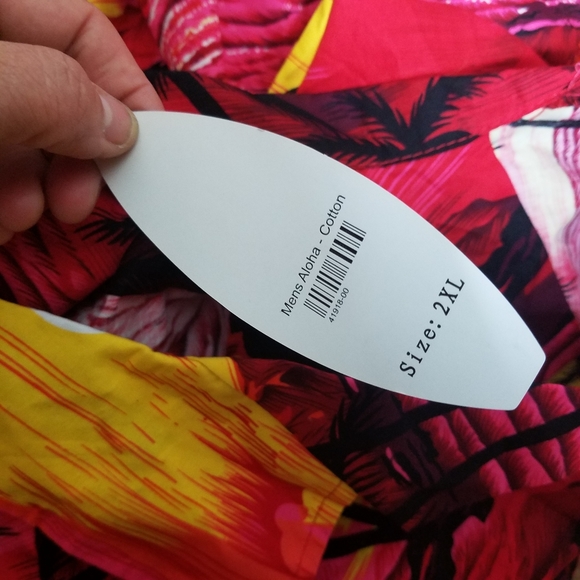 Palmwave Men`s Hawaiian Short Sleeved Button Down Shirt Cruise Wear New Size 2XL - Picture 6 of 7